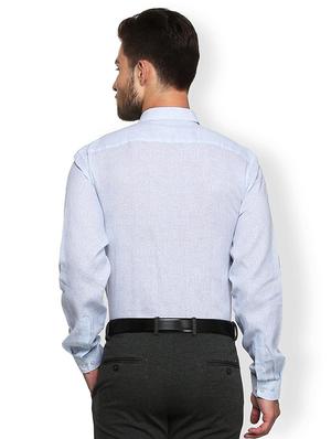 blue linen formal shirt - 15274702 - Standard Image - 2