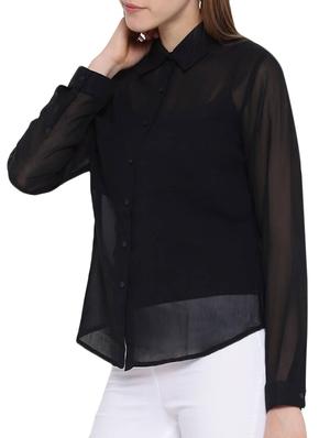 Sheer long sleeved shirt - 15275472 - Standard Image - 2