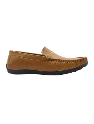 brown leatherette slip on loafer - 15276434 - Standard Image - 2