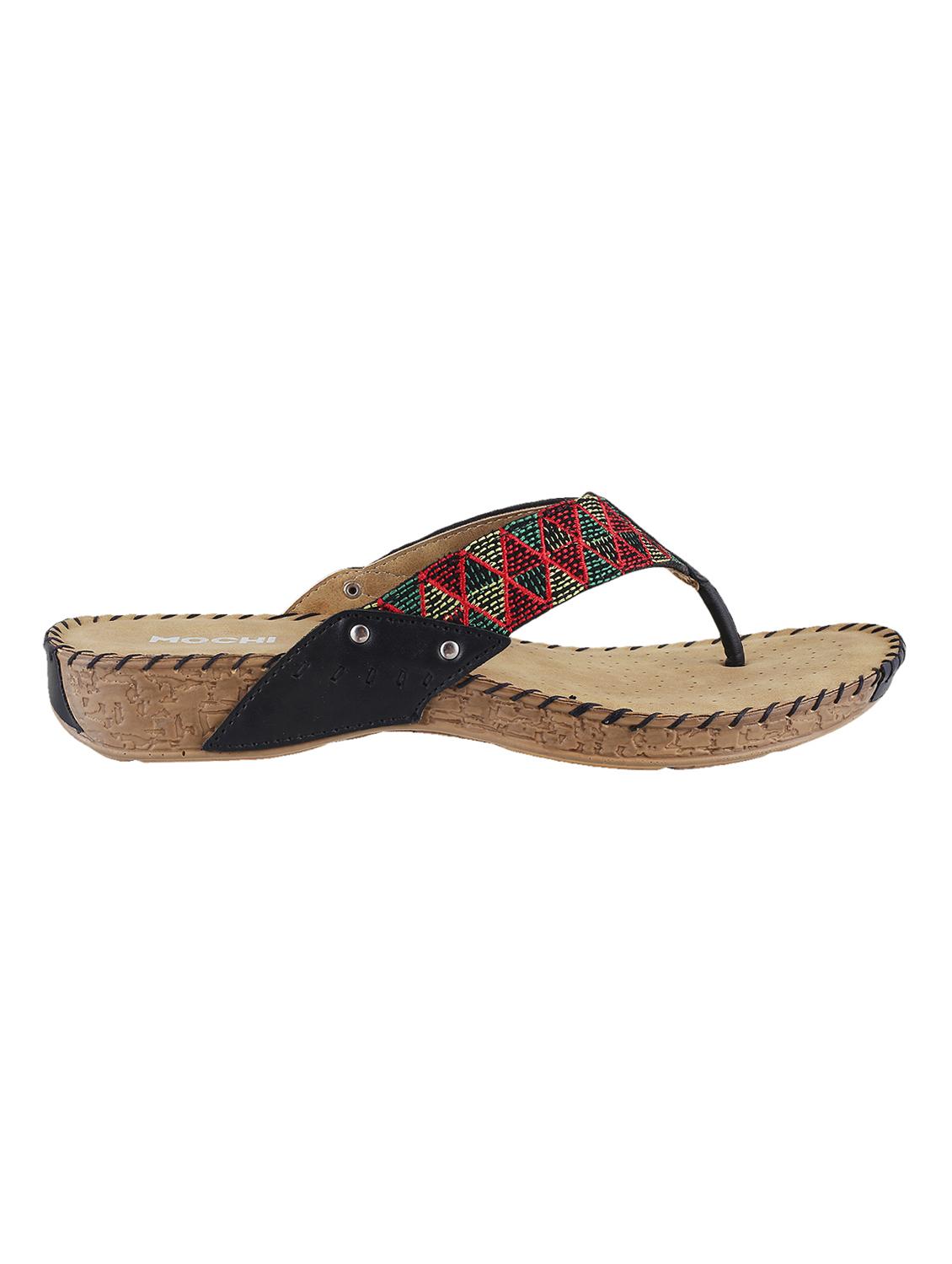 black faux leather toe separator sandals - 15276666 - Zoom Image - 2