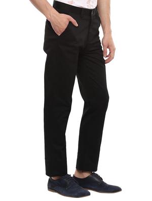 black cotton blend chinos - 15277240 - Standard Image - 2