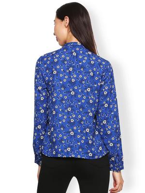 mandarin collar floral top - 15278499 - Standard Image - 2