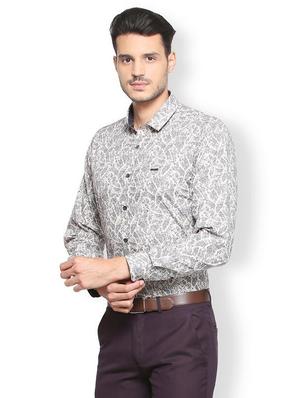 grey cotton casual shirt - 15278712 - Standard Image - 2