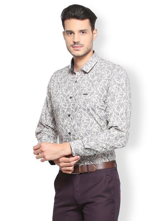 grey cotton casual shirt - 15278712 - Zoom Image - 2