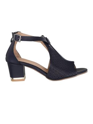 navy leatherette closed back sandals - 15279238 - Standard Image - 2