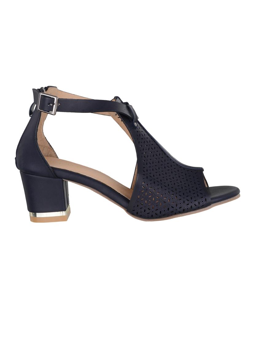 navy leatherette closed back sandals - 15279238 - Zoom Image - 2
