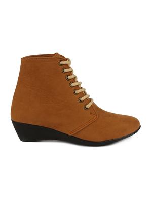 tan pu ankle boots - 15279782 - Standard Image - 2