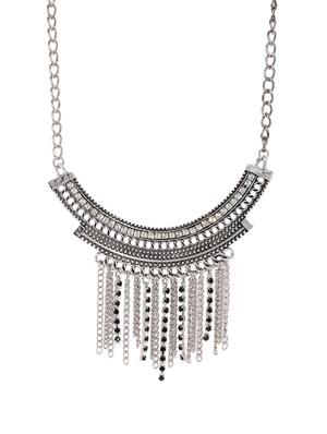 silver metal short necklace - 15279815 - Standard Image - 2