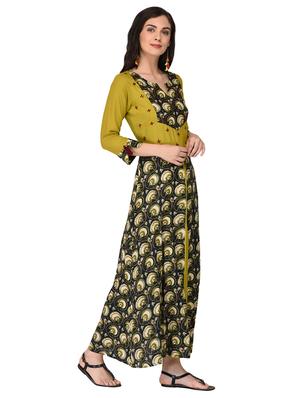 a-line printed ethnic dress - 15279968 - Standard Image - 2