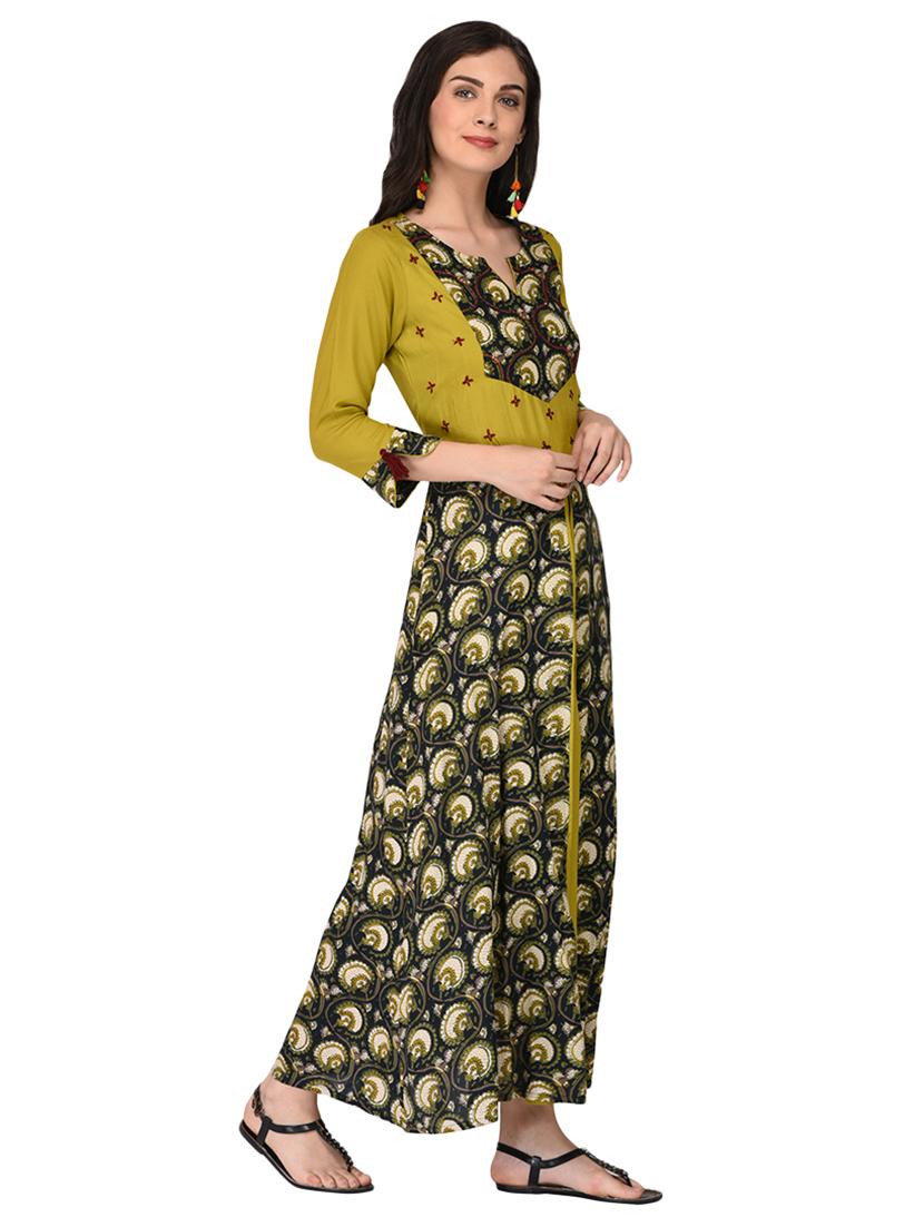 a-line printed ethnic dress - 15279968 - Zoom Image - 2