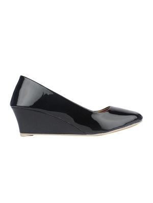 black faux leather slip on formal shoes - 15282751 - Standard Image - 2