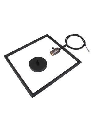 Vintage Edison lamp Rope hangingpendant , E27 Holder, Decorative, Urban Retro style Square Shape - 15283662 - Standard Image - 5
