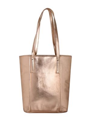 gold leatherette (pu) regular tote - 15283916 - Standard Image - 2