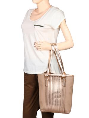 gold leatherette (pu) regular tote - 15283916 - Standard Image - 5