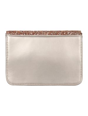 gold leatherette (pu) sling bag - 15283983 - Standard Image - 2