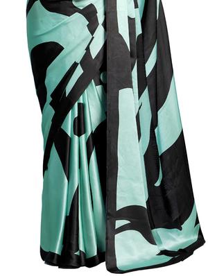 all over printed crepe saree with blouse - 15284060 - Standard Image - 2