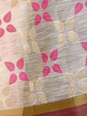 beige cotton blend banarasi dupatta - 15284682 - Standard Image - 2