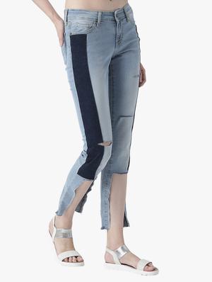 blue denim distressed jeans - 15286077 - Standard Image - 2