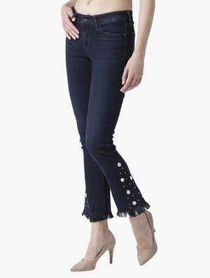 Embellished frayed boot-cut jeans - 15286084 - Standard Image - 2