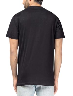 black cotton chest print t-shirt - 15286365 - Standard Image - 2