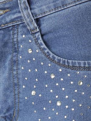 blue denim embellished jeans - 15286572 - Standard Image - 5