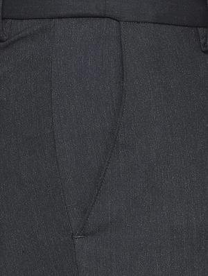 black polyester blend flat front formal trouser - 15287074 - Standard Image - 5
