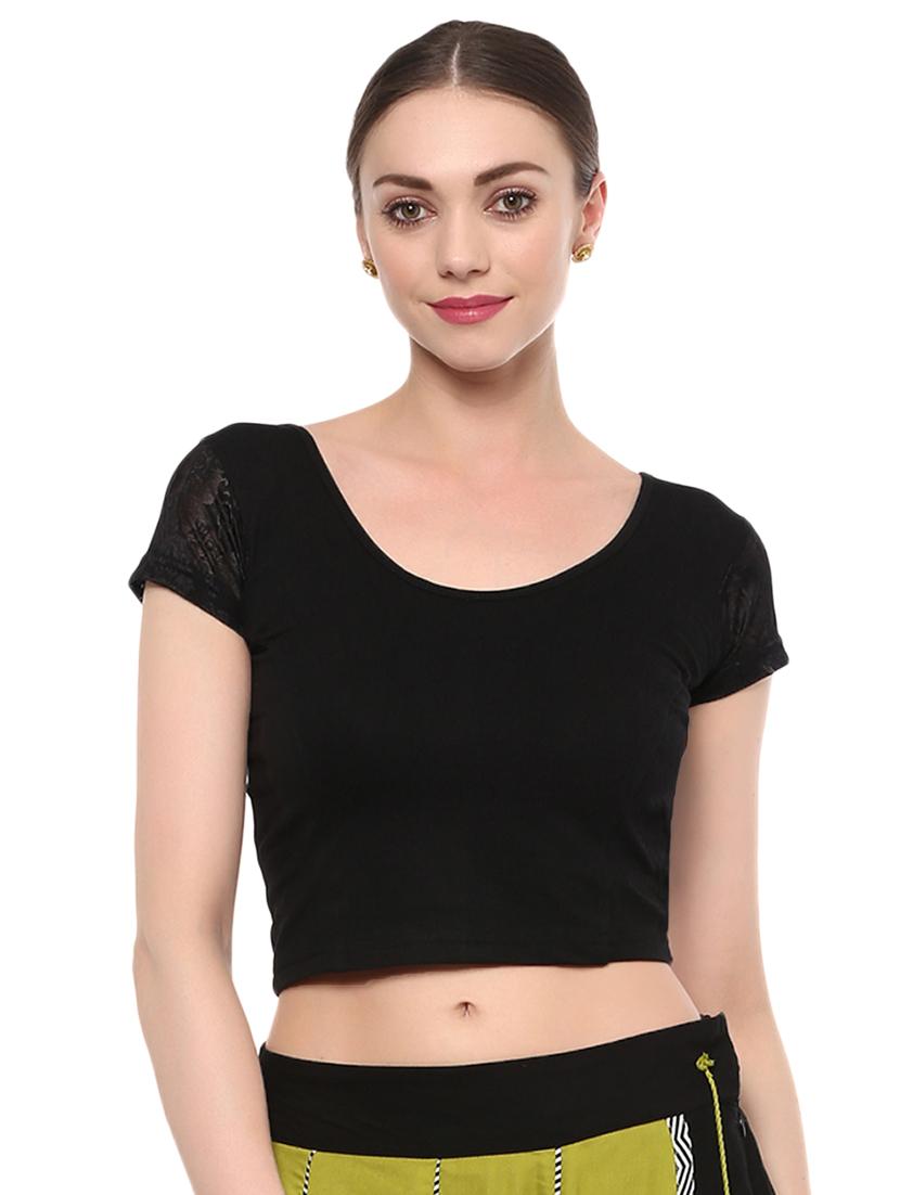 multi colored cotton lycra combos blouse - 15287773 - Zoom Image - 2