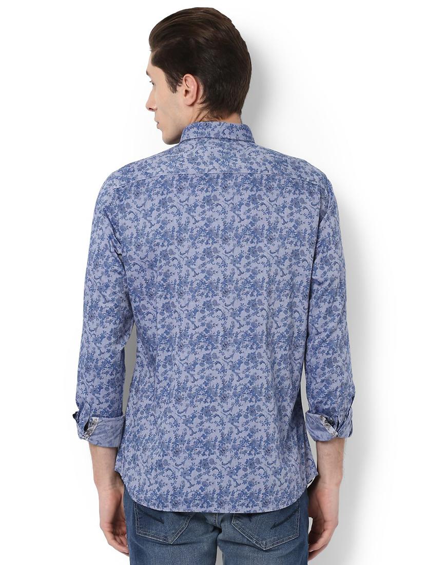 blue cotton casual shirt - 15289128 - Zoom Image - 2