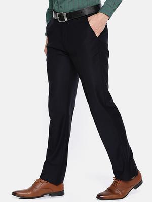 black viscose flat front formal trouser - 15290548 - Standard Image - 2