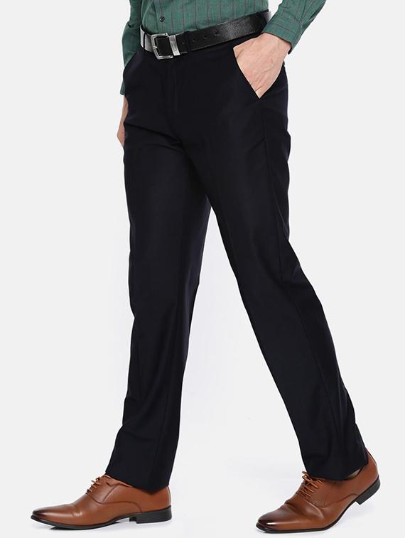 black viscose flat front formal trouser - 15290548 - Zoom Image - 2