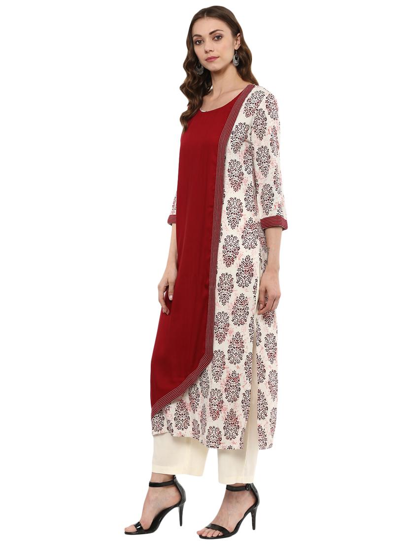 straight printed kurta - 15290913 - Zoom Image - 2