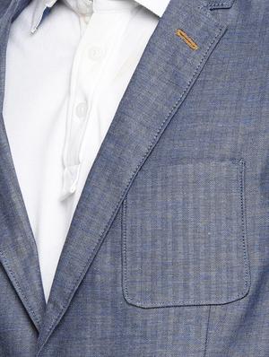 blue cotton single breasted blazer - 15291952 - Standard Image - 5