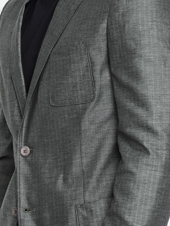 grey cotton single breasted blazer - 15291953 - Zoom Image - 5