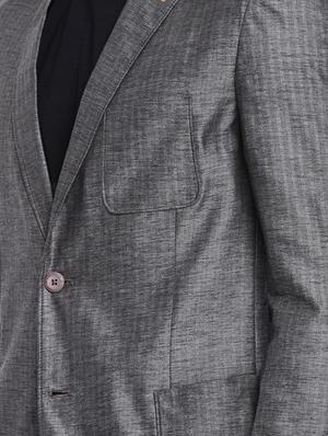 grey cotton single breasted blazer - 15291954 - Standard Image - 5