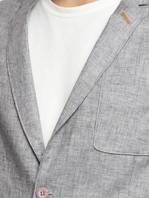 grey cotton single breasted blazer - 15291955 - Standard Image - 5