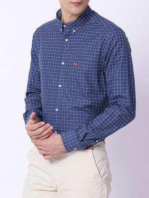 blue cotton casual shirt - 15292674 - Standard Image - 2