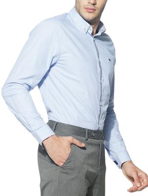 blue cotton formal shirt - 15292816 - Standard Image - 2