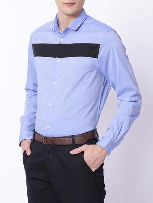 blue cotton casual shirt - 15292817 - Standard Image - 2