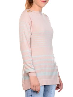 pink striped viscose pullover - 15293484 - Standard Image - 2