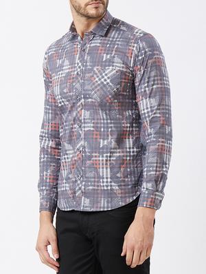 grey cotton casual shirt - 15293489 - Standard Image - 2