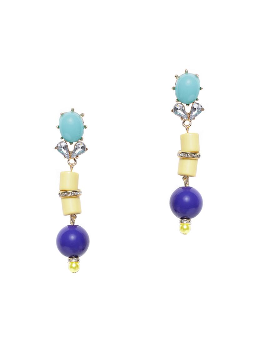 blue metal drop earring - 15295961 - Zoom Image - 2