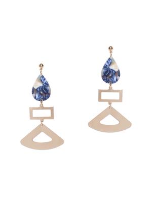 blue metal drop earring - 15295973 - Standard Image - 2