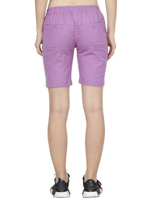 purple cotton shorts - 15296242 - Standard Image - 2