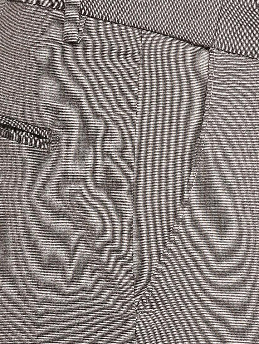 grey polyester blend flat front formal trouser - 15296332 - Zoom Image - 5