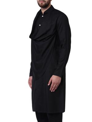 black rayon long kurta - 15296442 - Standard Image - 2