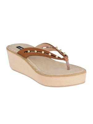 tan toe separator flip flop - 15296568 - Standard Image - 2