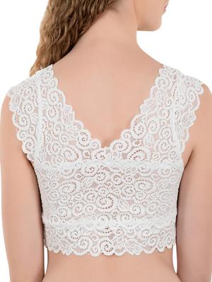scallop hem lace bralette - 15297118 - Standard Image - 2