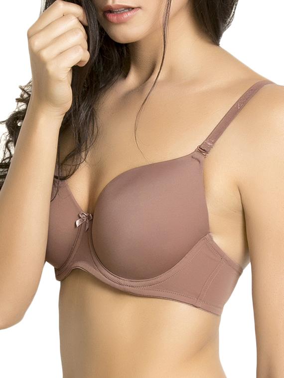 brown solid t-shirt bra - 15297281 - Zoom Image - 2