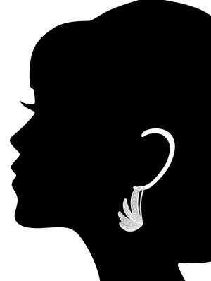 silver brass earring - 15299328 - Standard Image - 2