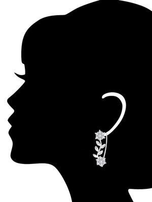 silver brass earring - 15299329 - Standard Image - 2